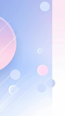 Aufkleber - Animation. Abstract digital illustration with soft pastel colors, featuring circular shapes and smooth gradients, creating a serene and modern atmosphere with ample copy space for text overlay