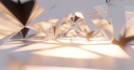 Poster - Architecture background geometric arched interior 3d render