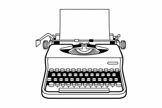 A vintage typewriter with a blank sheet of paper evokes a sense of nostalgia and the art of writing