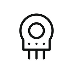 Poster - Potentiometer line icon, potentiometer electronic component vector symbol with editable stroke