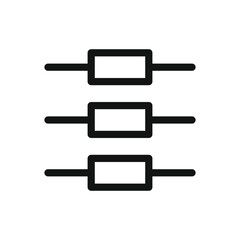 Poster - Diodes line icon, PN junction diode electronic component vector symbol with editable stroke