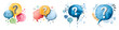 © R Studio - Watercolor Question Mark Speech Bubbles Set