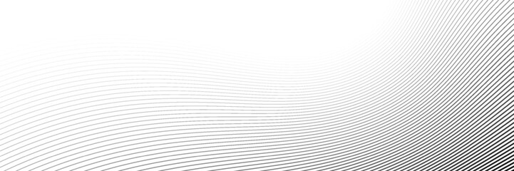 Poster - Vector illustration of gray line pattern with abstract background. EPS10. Beautiful and modern curved lines.