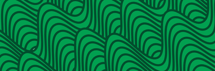 Poster - farm green banner, organic abstract background with fields. wavy green lines, natural organic products. ecology background. striped farmer green Pattern
