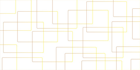 Fototapete - Abstract colorful geometric pattern square and random lines. Glowing Futuristic technology geometric concept.abstract white and gold colors with lines pattern texture computer geometric digital.