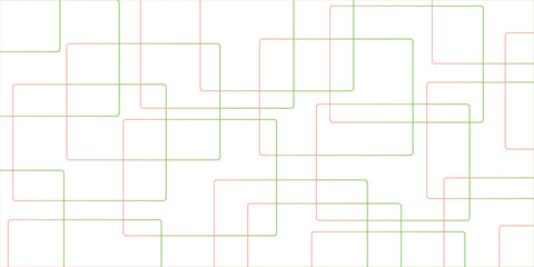 Fototapete - Abstract colorful geometric pattern square and random lines. Glowing Futuristic technology geometric concept.abstract white and green colors with lines pattern texture computer geometric digital.