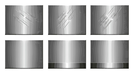 Poster - Six metallic cylinders with varying surface textures and finishes arranged in a grid pattern