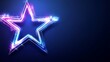© Pisang - Neon star graphic design on a dark blue background