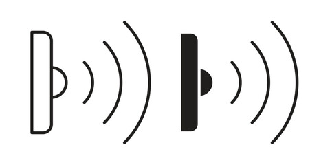 Infrared icon in flat and liner trendy style for app ui designs
