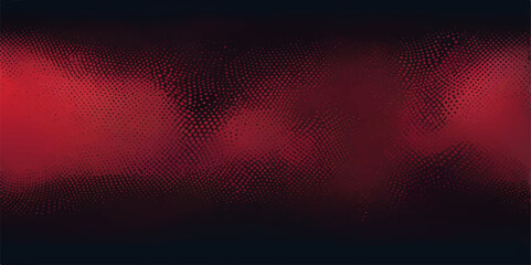 Poster - Red grunge abstract background with halftone circles and dark textured design elements