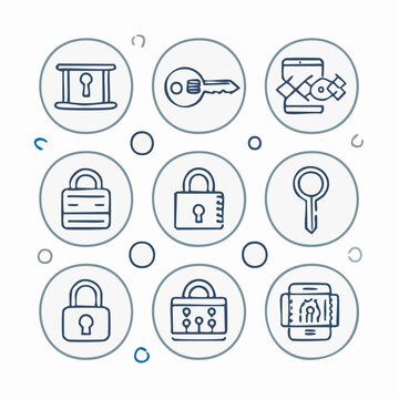 Business and Web Icon Set for Technology and Finance Illustration