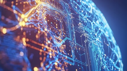 Poster - Global interconnectedness visualized as a circuit board.