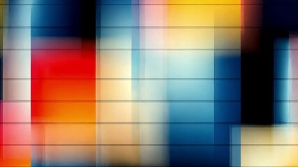 Poster - Abstract colorful background with vertical stripes and grid pattern in muted shades of blue orange