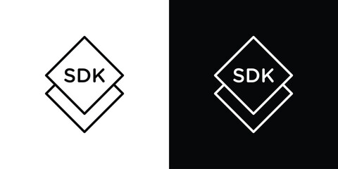SDK icon line for web, mobile and infographics.