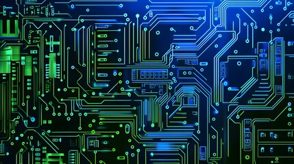 Poster - Close-up view of a complex circuit board.