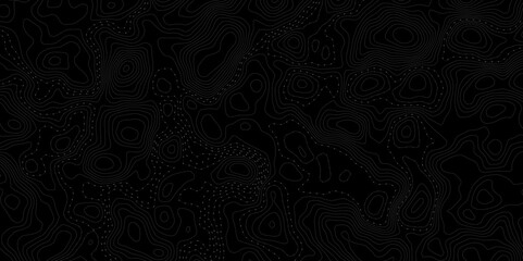 Aufkleber - modern style topographic dotted pathways creates an abstract design element perfect for backgrounds and various creative contour lines small dashes  dark gray background design element.