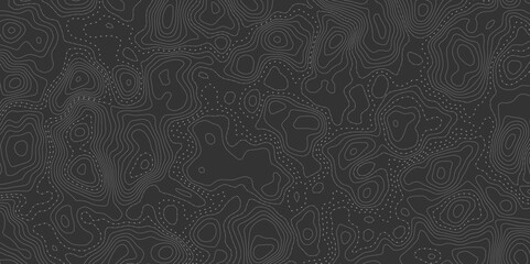 Aufkleber - modern style topographic dotted pathways creates an abstract design element perfect for backgrounds and various creative contour lines small dashes  dark gray background design element.