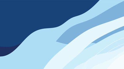 Poster - Abstract fluid shapes in various shades of blue forming a modern and appealing background.