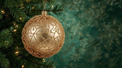 Poster - Shiny gold sphere decoration for the festive season
