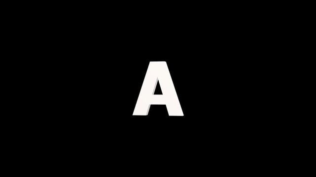 3d a animation on black background.