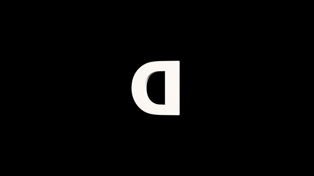3d d animation on black background.