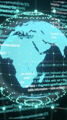 Poster - Animation of ai data processing over globe with connections