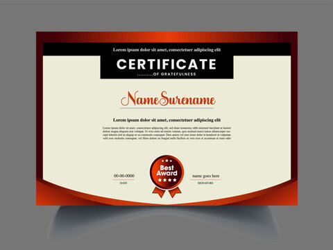 Certificate design sample for create professional certificate