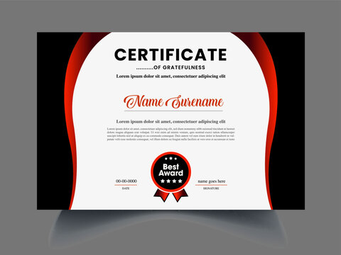 Certificate design sample for create professional certificate
