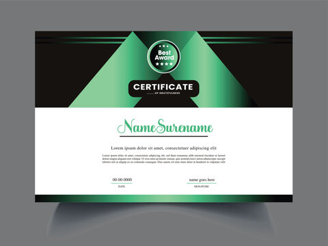 Certificate design sample for create professional certificate