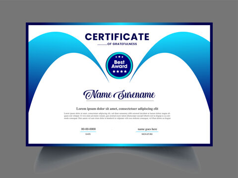 Certificate design sample for create professional certificate
