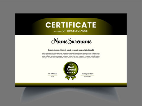 Certificate design sample for create professional certificate
