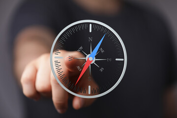 Poster - Navigate your business strategy. Find your direction, achieve your goals. Use this image for your marketing.