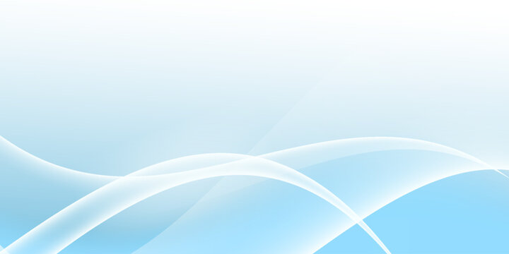 Abstract white wavy glowing lines on a blue background. Futuristic digital high-technology pattern. Health Care concept.