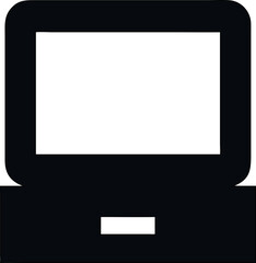 Fototapete - Minimal desktop computer icon, perfect for web and app interfaces.