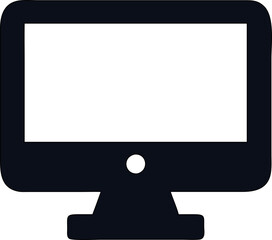Poster - Flat vector monitor screen icon, perfect for tech interfaces, websites, and UI layouts.