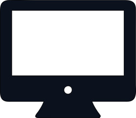 Fototapete - Basic computer monitor vector for software UI, digital platforms, or infographics. TV, LCD, LED