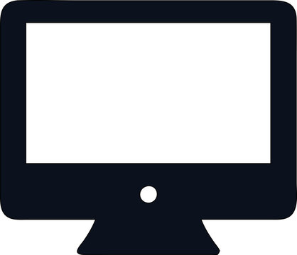 Basic computer monitor vector for software UI, digital platforms, or infographics. TV, LCD, LED
