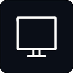 Fototapete - Minimal tech icon showing a desktop monitor, perfect for digital content. TV, LCD, LED, Display