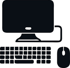 Fototapete - Personal PC vector icon perfect for business, tech, or education sites.