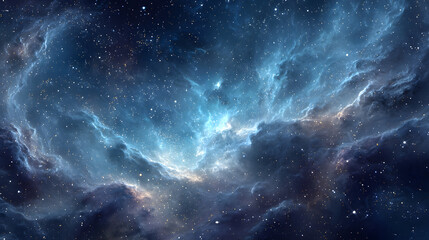 Wall Mural - Detailed realistic night starry blue sky. Cosmos concept. Galaxy explosion. Stars in space abstract. Astronomy beauty pattern. Congratulations or invitation background.
