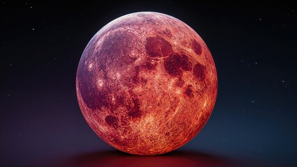 Zoomed-in shot of a volcanic-themed moon sculpture