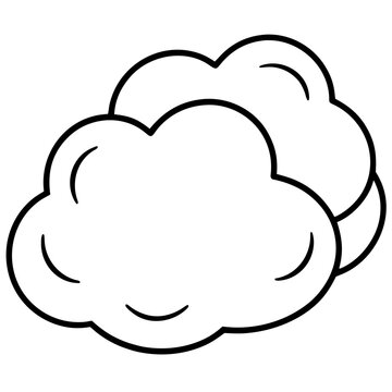 Cloud Bread line art vector