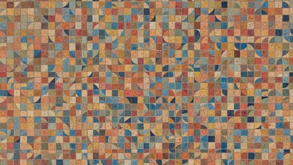 Poster - Bright abstract tiled surface