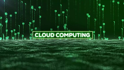 Matrix Binary Code and Cloud Computing Word 