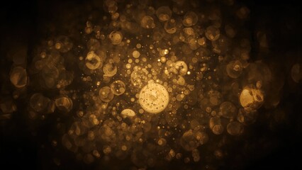 Poster - Abstract glowing firelight design with sparkling gold elements