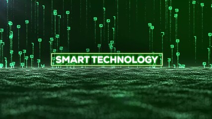 Matrix Binary Code and Smart Technology Word