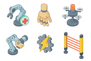 Poster - Robotic elements showcase advancements in technology and automation in various applications