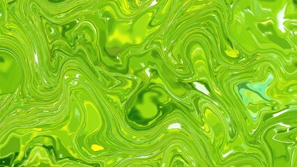 Fototapete - Green themed abstract spiral design