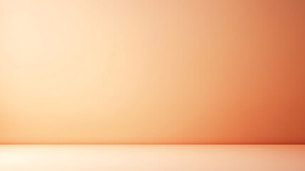 Aufkleber - Studio scene featuring a soft orange backdrop and a pale floor, creating a warm, minimalist space for potential product displays or abstract visualizations.