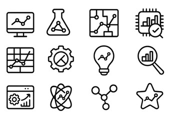 Poster - Technology icons collection for data analysis and science projects